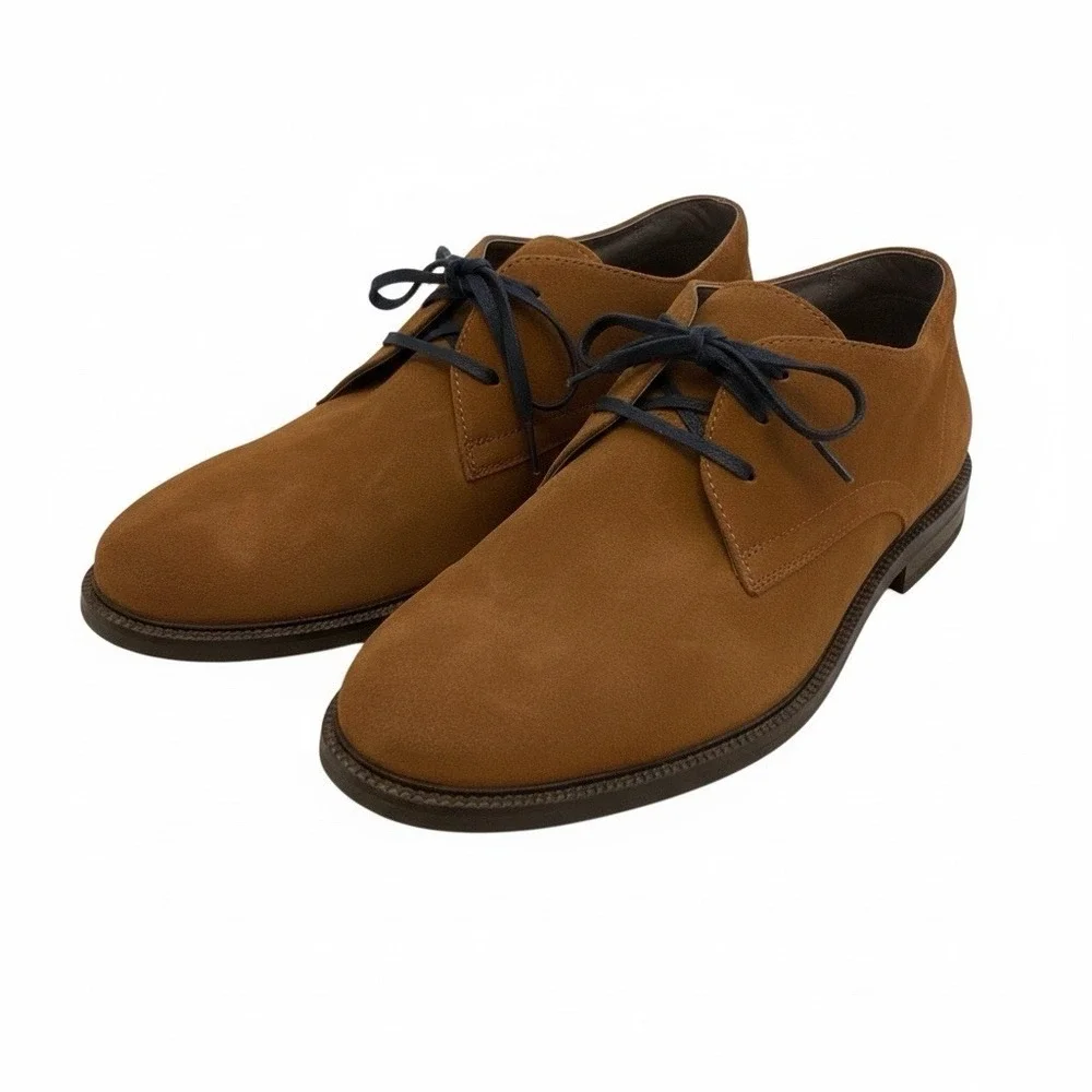 NIB - Donald J. Pliner Levi Chukka Boots Calf Suede Cognac Size 9.5